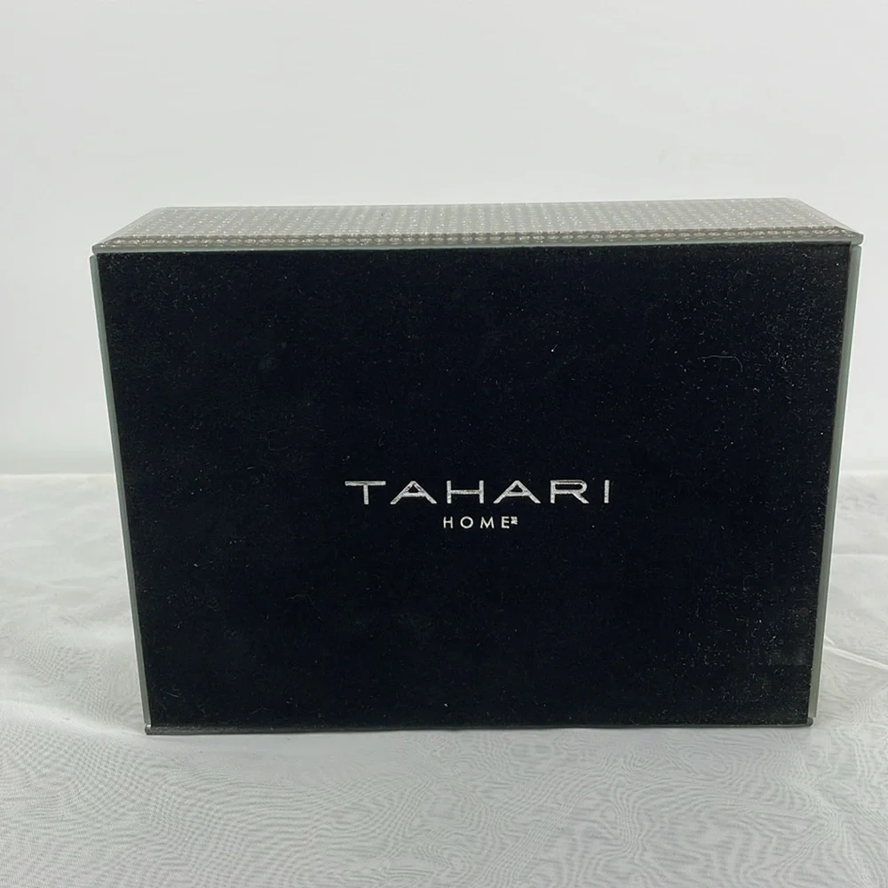TAHARI mirrored dotted sparkly jewelry box